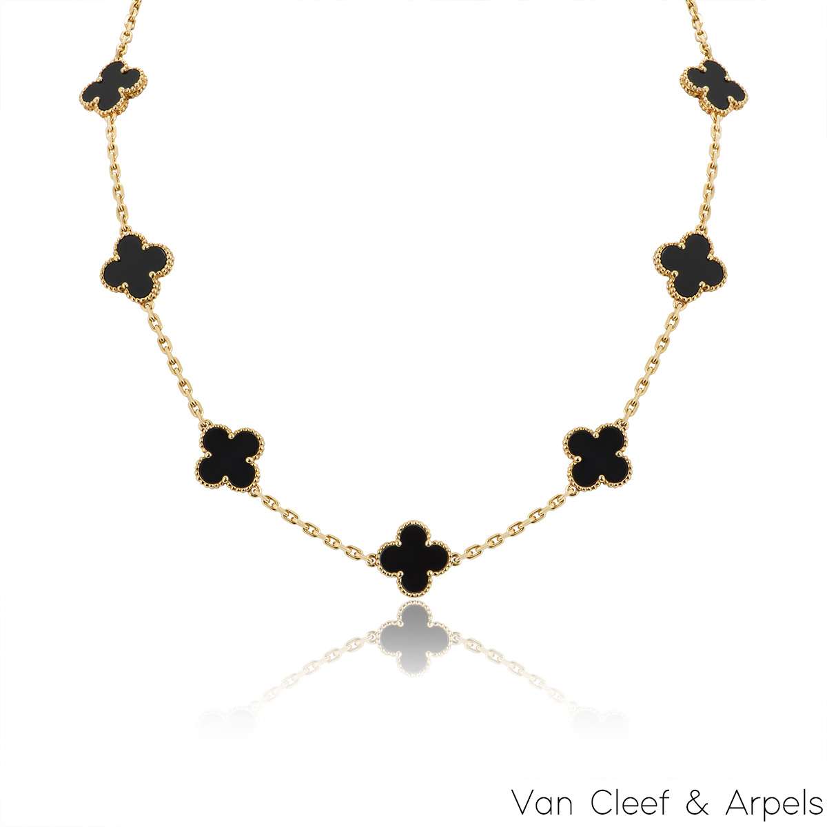 Van Cleef & Arpels Sweet Alhambra necklace, black golden color